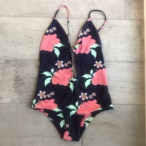 NWOT retro floral, cheekie 1 piece